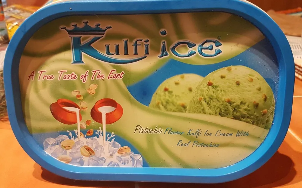 Pistachio flavour kulfi ice cream