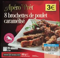8 brochettes de poulet caramélisé