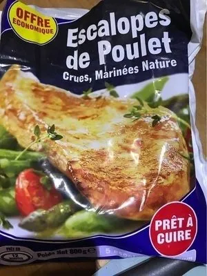 Escalopes de poulet marines