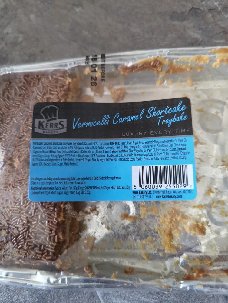 Vermicelli Caramel Shortcake Traybake