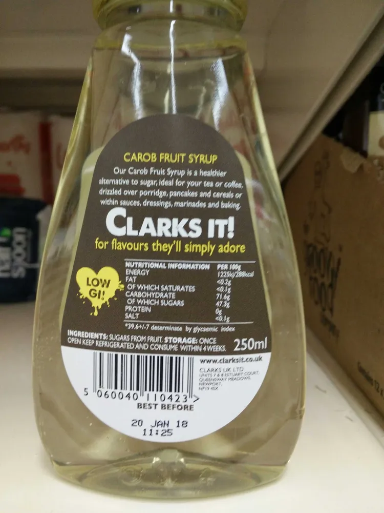 Carob fruit syrup