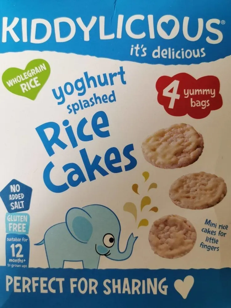 yoghurt splashed rice cakes