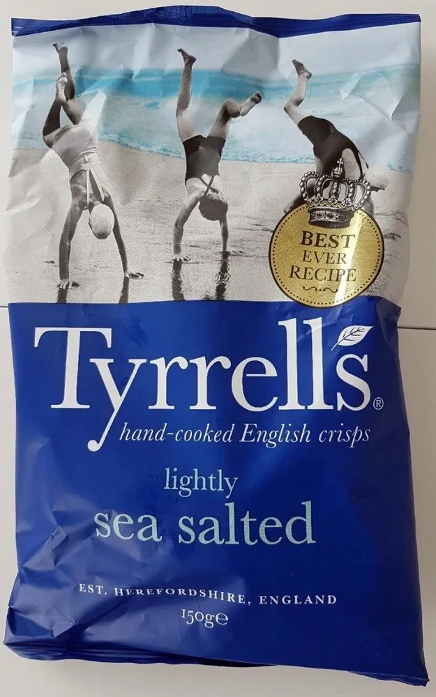Lightly sea salted crisps