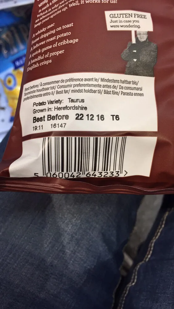 Chips de pomme de terre assaisonnées au boeuf et rafort