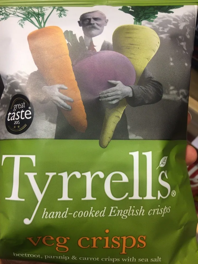 Tyrrells Crinkly Veg Mixed Roots 40 G X