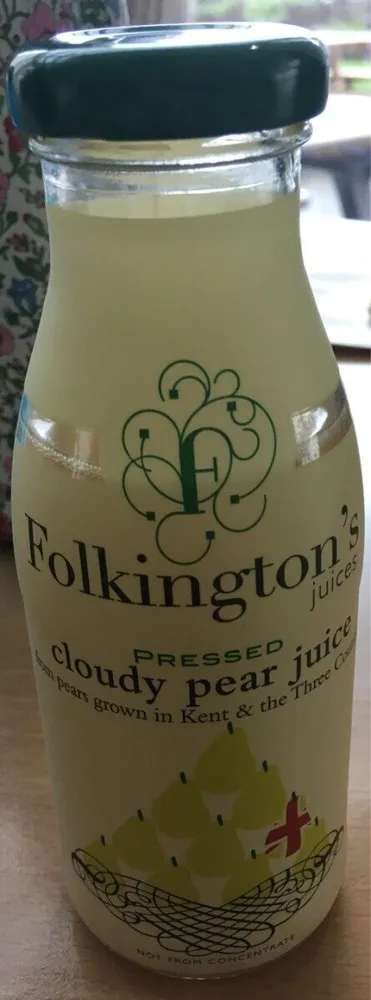 Pressed cloudy pear juice