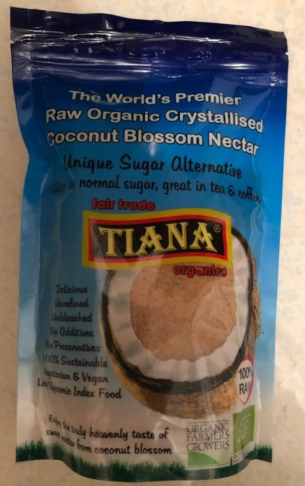 TIANA Fairtrade Organics Raw Crystallised Coconut Nectar