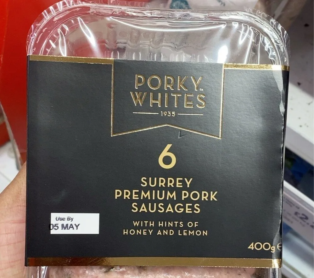 6 Surrey Premium Pork Sausages