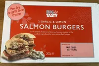 2 Garlic & Lemon Salmon Burger