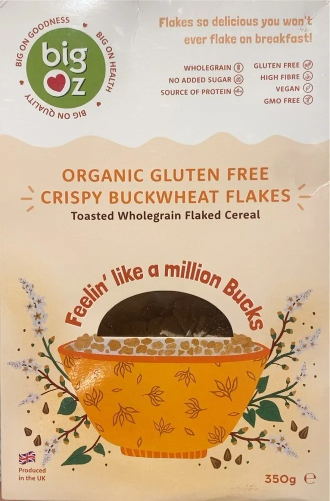 Organic gf crispy buckwheat flakes