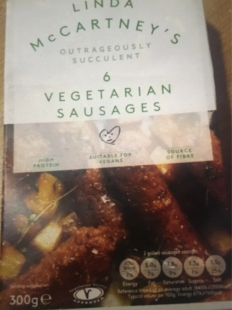 Vegetarian sausages