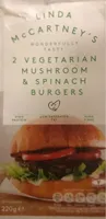 Vegetarian mushroom & spinach burgers