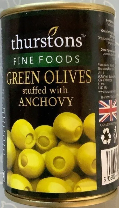 Green olives stuffed with anchovies