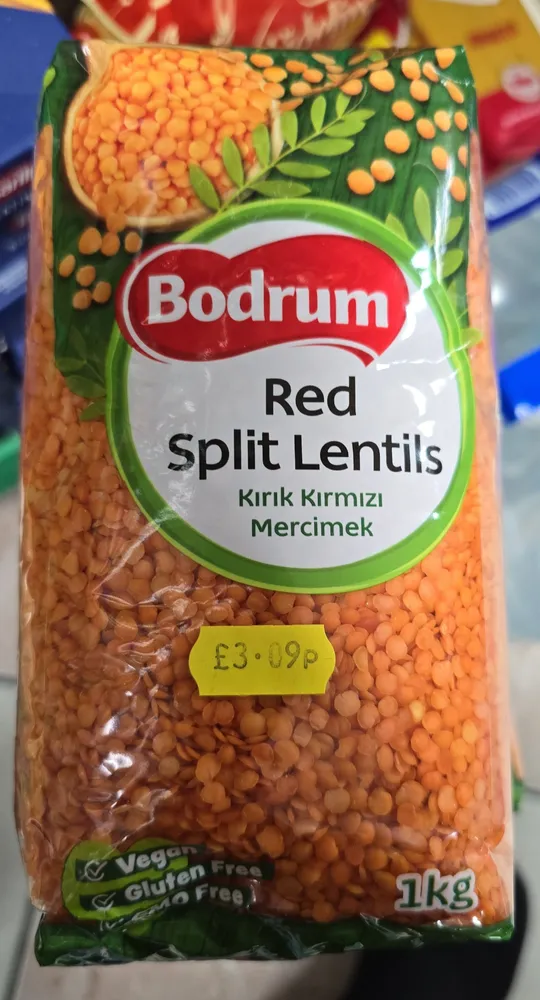 Red split lentils