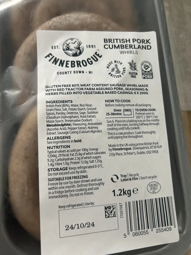 British Pork Cumberland Whirls