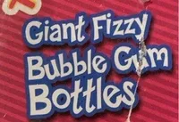 Giant fizzy bubble gum bottles