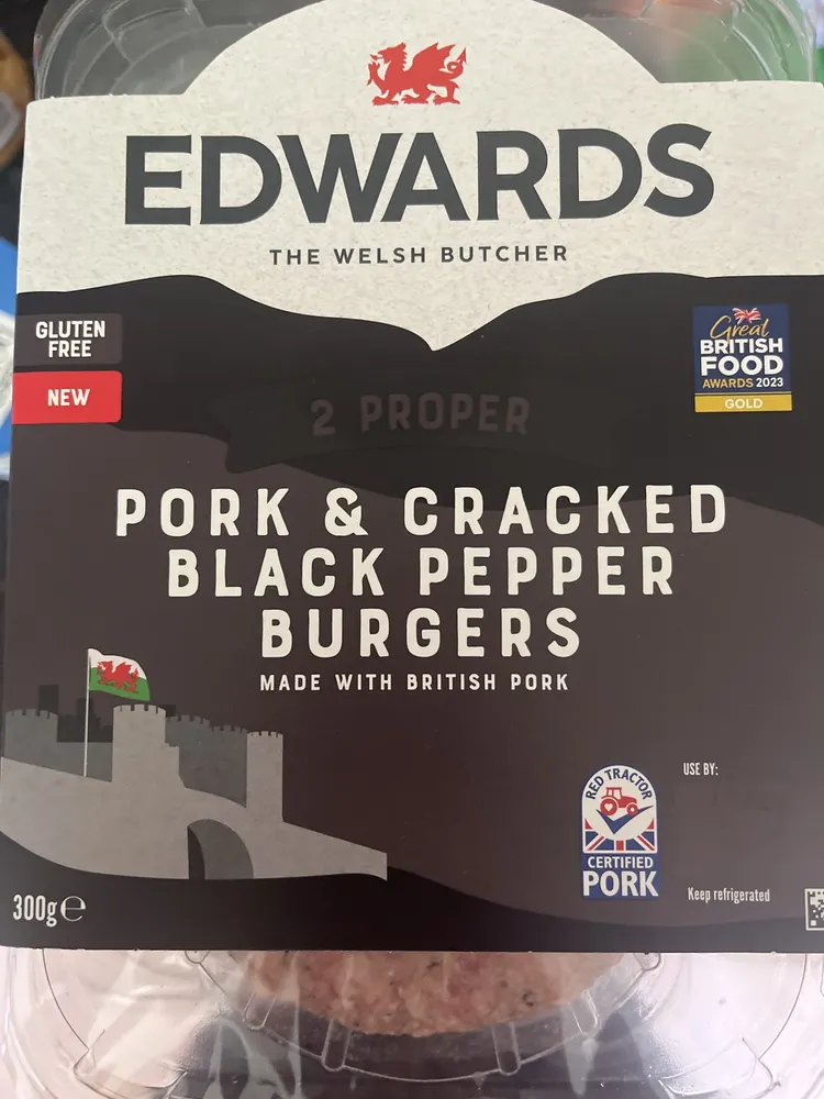 Pork and black pepper burger