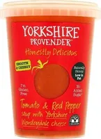 Tomato & Red Pepper Soup with Yorkshire Wensleydale Cheese