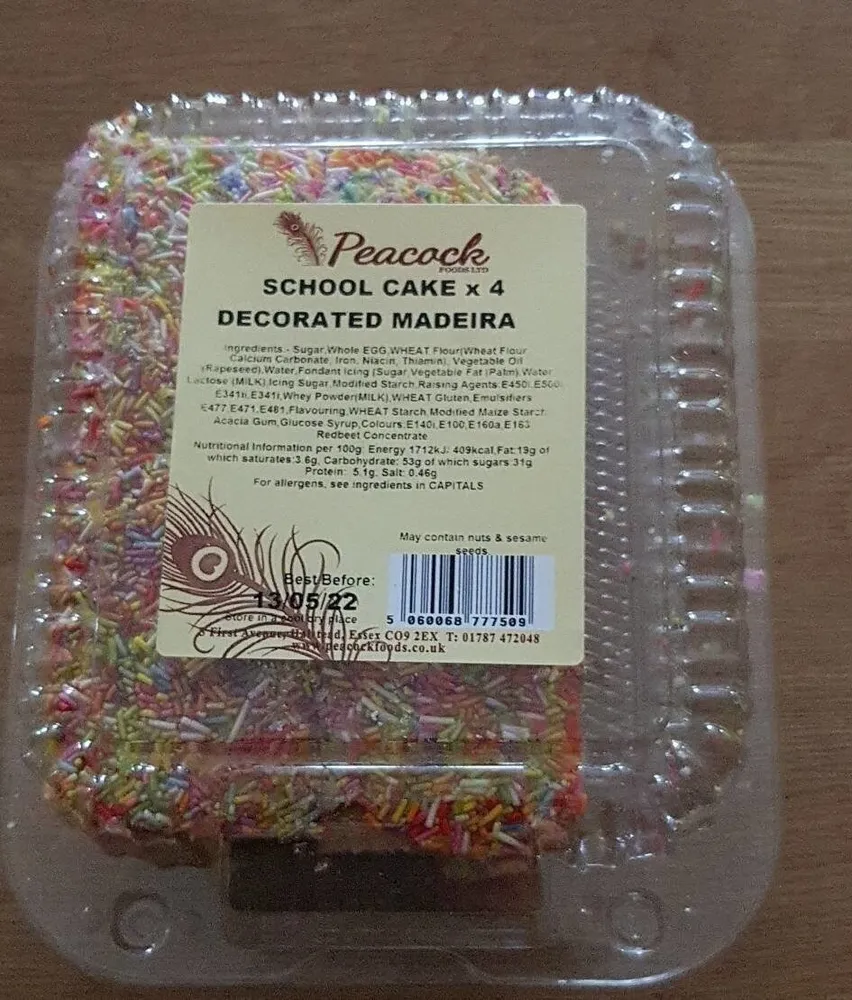 School Cake x 4 Decorated Madeira