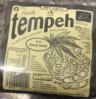 Tempeh with hemp seeds