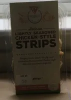 Lightly seasoned chicken-style strips