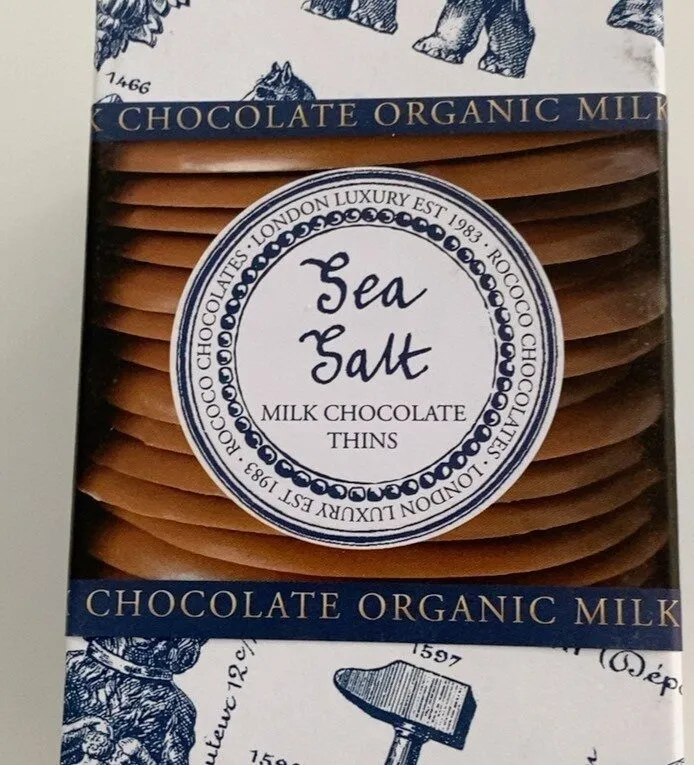 Rococo chocolate sea salt milk chocolate thins