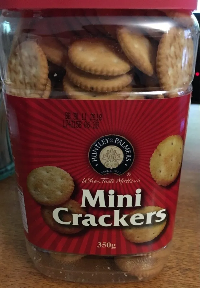 HUNTLEY & PALMER CRACKERS 350GM JAR