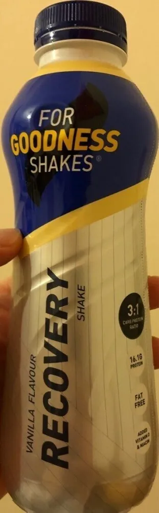Vanilla flavour recovery shake