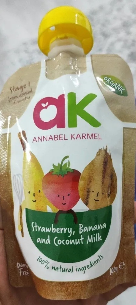 Strawberry banana and coconut milk