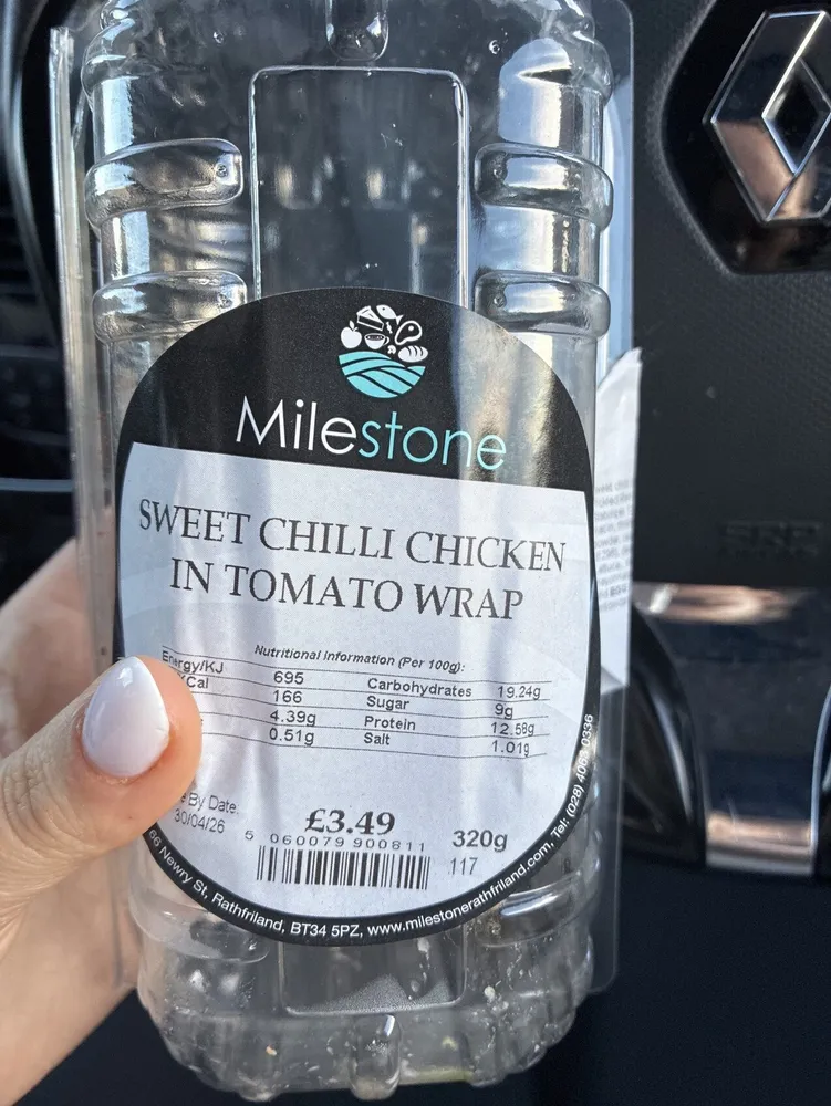 Sweet Chilli Milestone Chicken Tomato Wrap