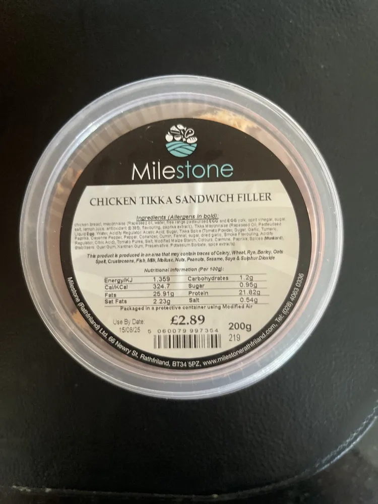 Milestone Chicken Tikka Sandwich Spread