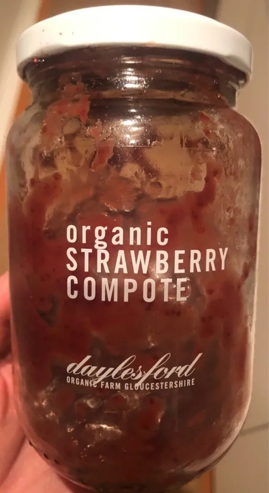 Organic strawberry compote