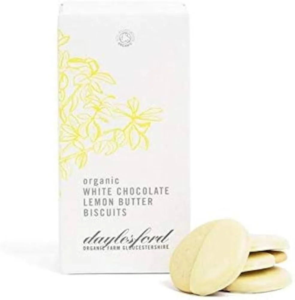 Organic white chocolate lemon butter biscuits
