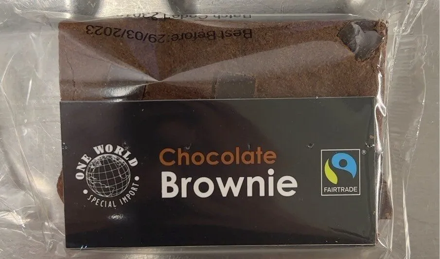 Fairtrade chocolate brownie