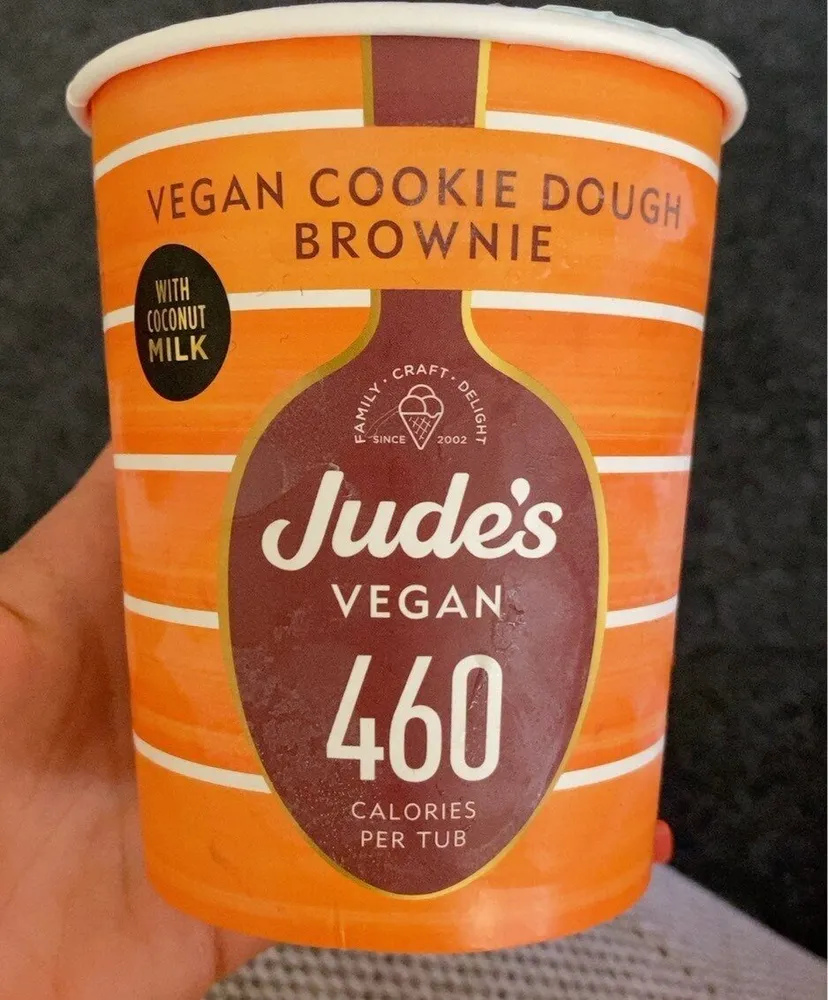 Vegan cookie dough brownie