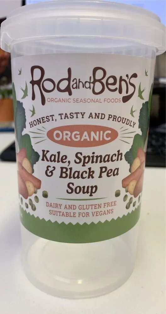 Organic Kale, Spinach & Black Pea Soup