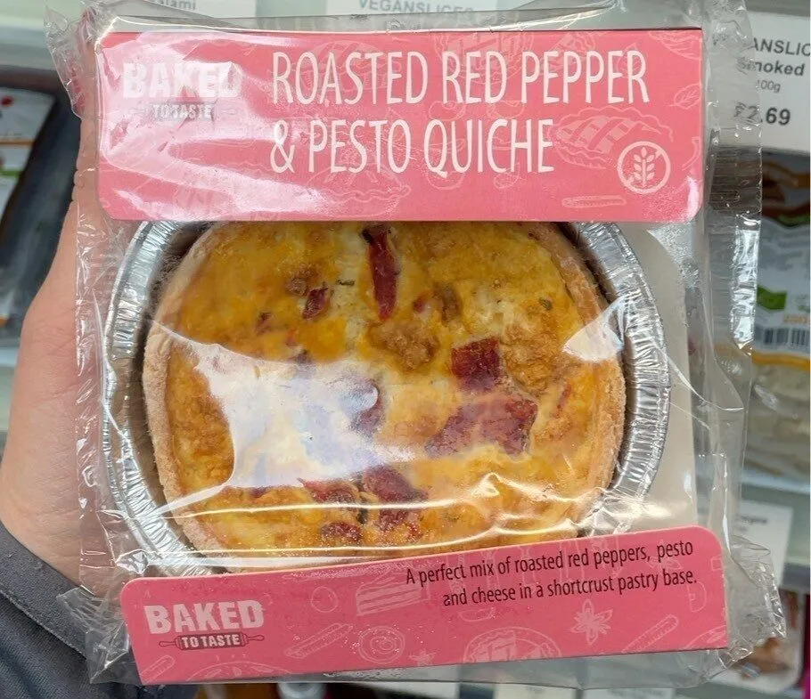 Roasted red pepper quiche