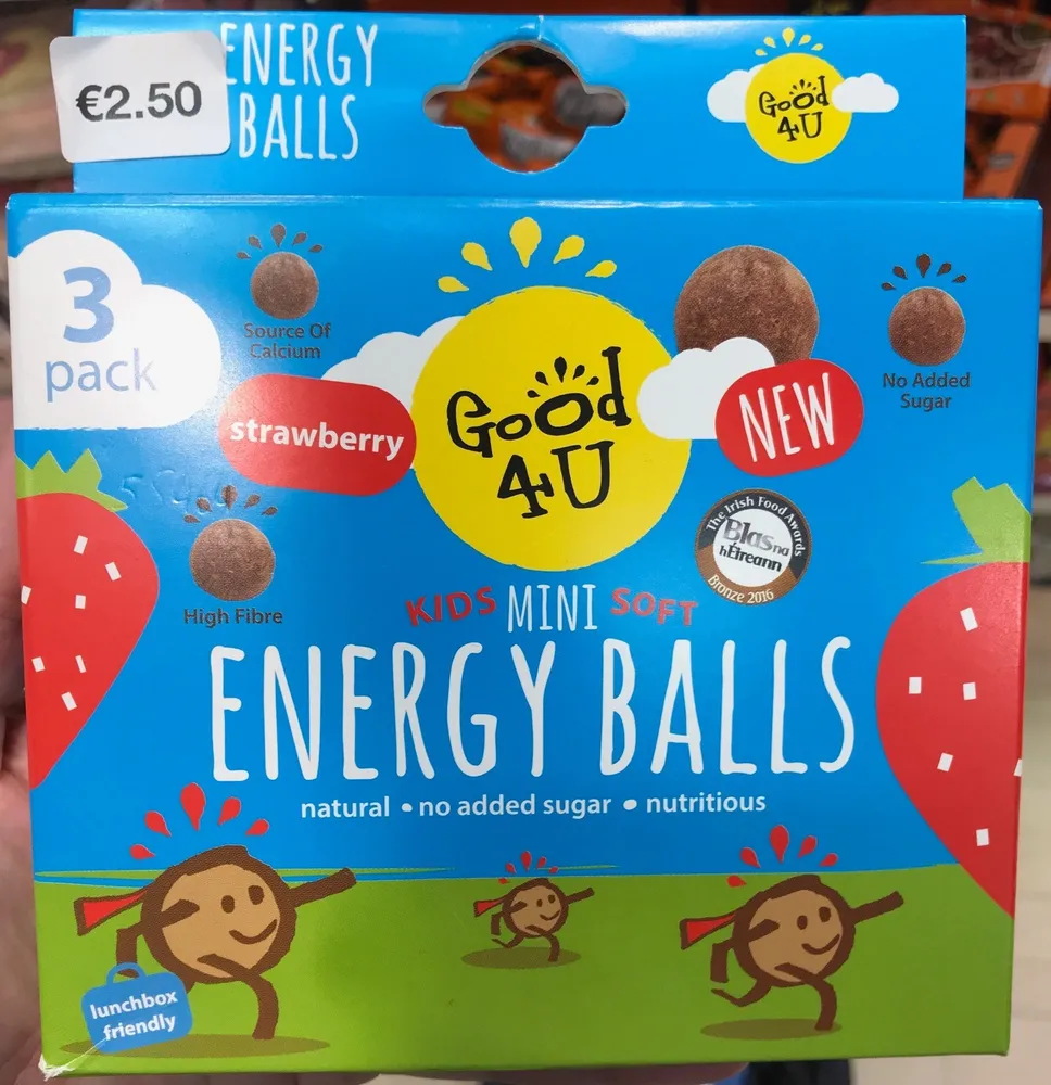 Kids Mini Soft Energy Balls Fraise