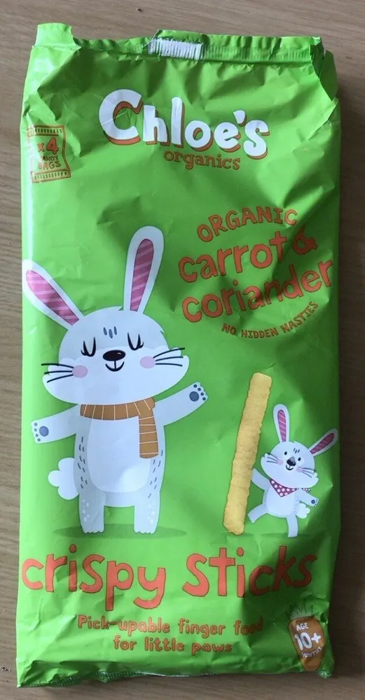 Organic Carrot and Coriander crispy sticks