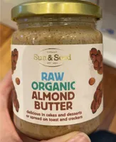 Raw organic almond butter