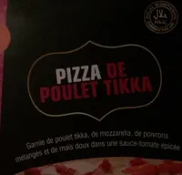 Pizza de poulet tika