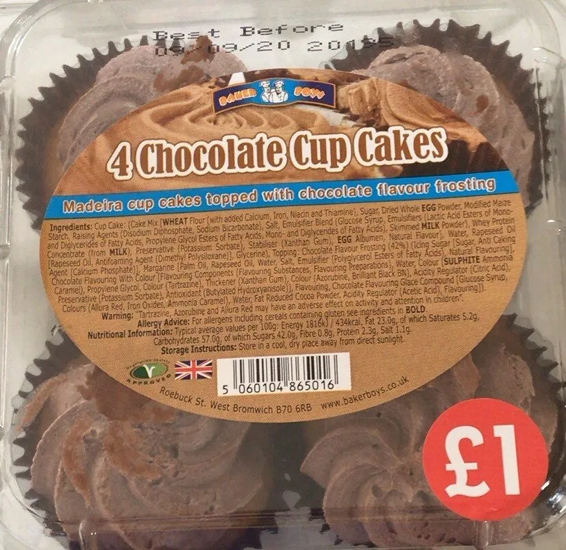 4 Chocolate Cupcakes