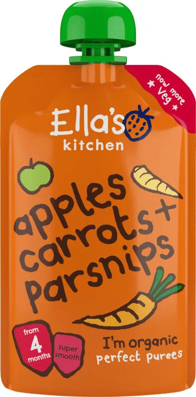 Ellas Kitchen Gulrot/Eple/Pastinakk 4md 120g