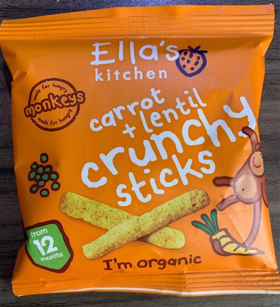 Ella's Kitchen Carrots + Lentils Crunchy Sticks