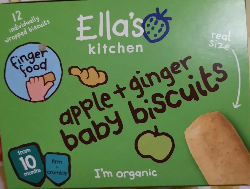 Apple + ginger baby biscuits