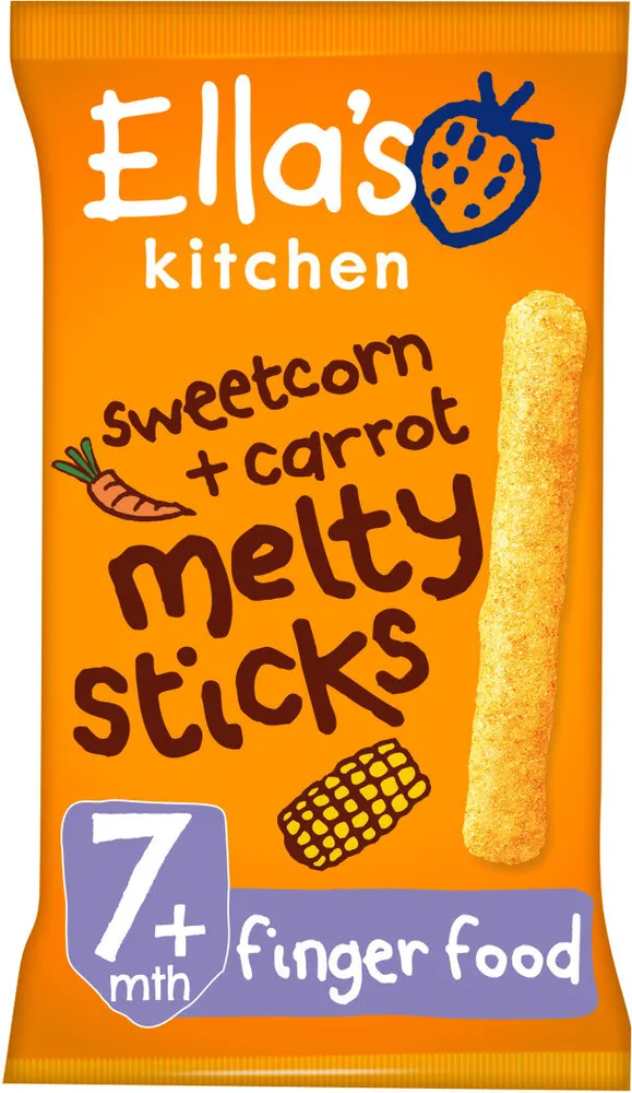 Organic Sweetcorn + Carrot Melty Sticks 7 Months