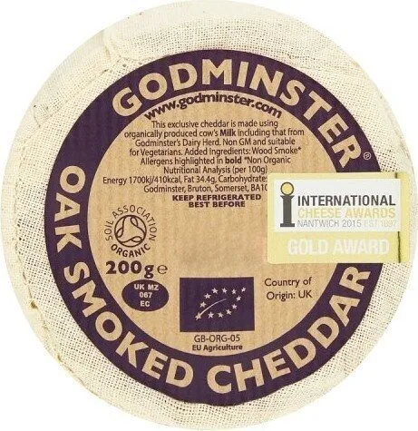 British Oak-Smoked Vintage Organic Cheddar