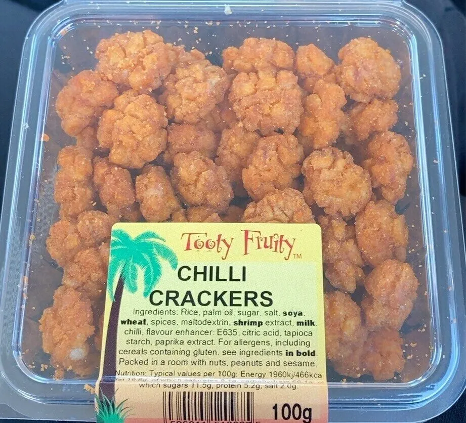 AUTO REST 20 Tooty Fruity CHILLI CRACKERS TM Ingre