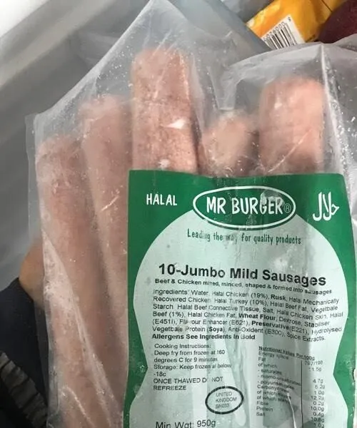 Mr burger Jumbo sausages