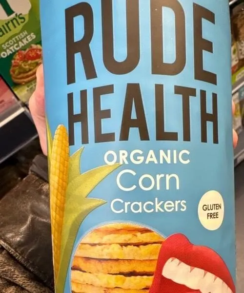 Organic corn crackers